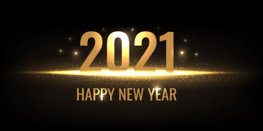 Parıltılı Metinli Mutlu Yıllar Kartı