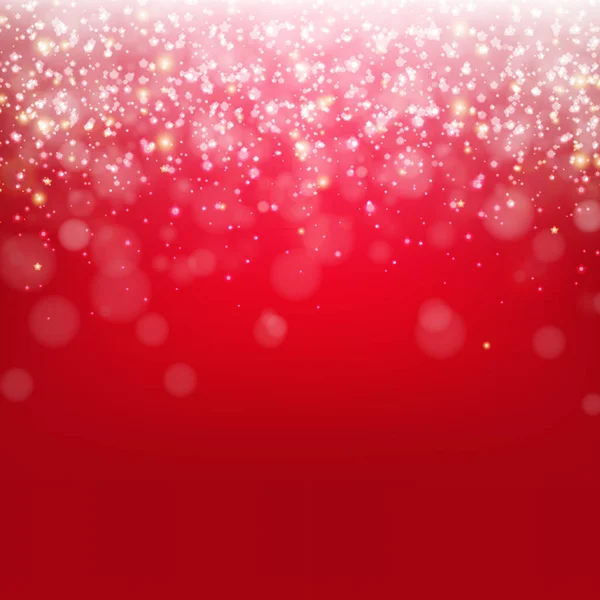 Noël fond rouge avec paillettes — Image vectorielle