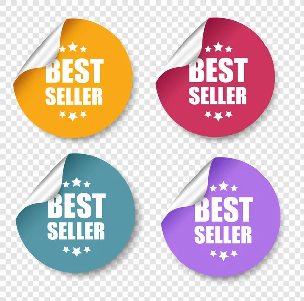 Big Set Label And Transparent Background — Stock Vector