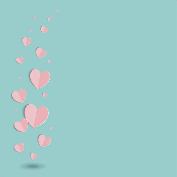 Valentinstag Karte Mit Herzen — Stockvektor