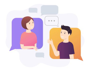 Konuşma Baloncukları Olan Konuşan İnsanlar