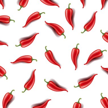Sıcak Biber Beyaz Arkaplan
