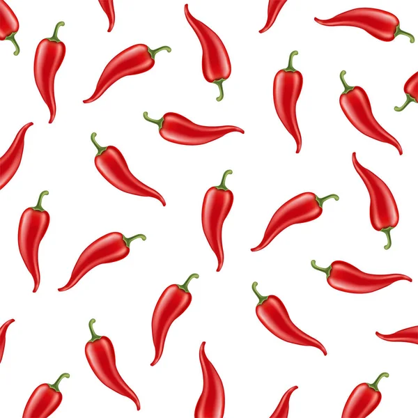 Hot Chilli Pepper weißer Hintergrund — Stockvektor