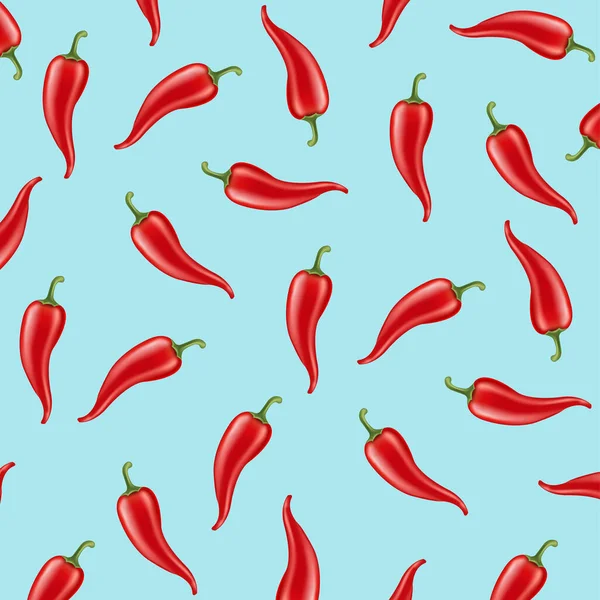 Hot Chilli Pepper Mint Background — Stock Vector