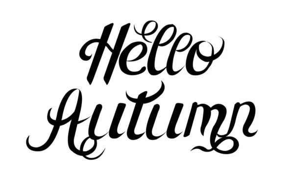 Autumn Text Isolated White Background — Vector de stock