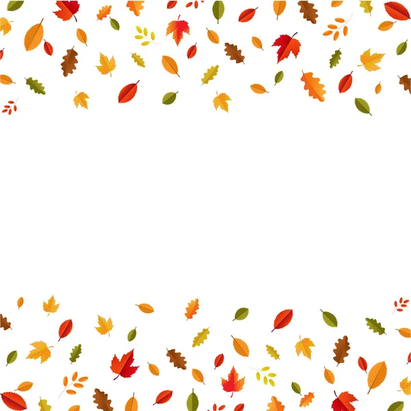 Φθινοπωρινή κάρτα με φύλλα και κείμενο Διάνυσμα Αρχείου