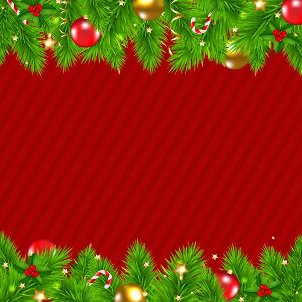 Retro parede de Natal vermelho — Vetor de Stock