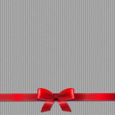 Kırmızı kurdele ile örme arka plan