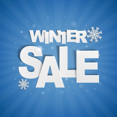 Kış indirimi afişi