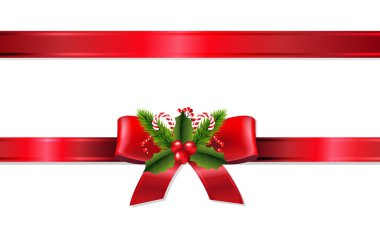 Noel şerit degrade kafes ile