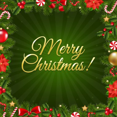 Degrade kafes çerçeveli Xmas