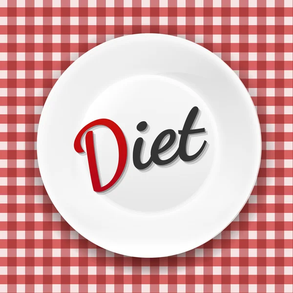 Placa de dieta com malha de gradiente — Vetor de Stock