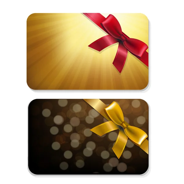 Altın hediye kartları — Stok Vektör