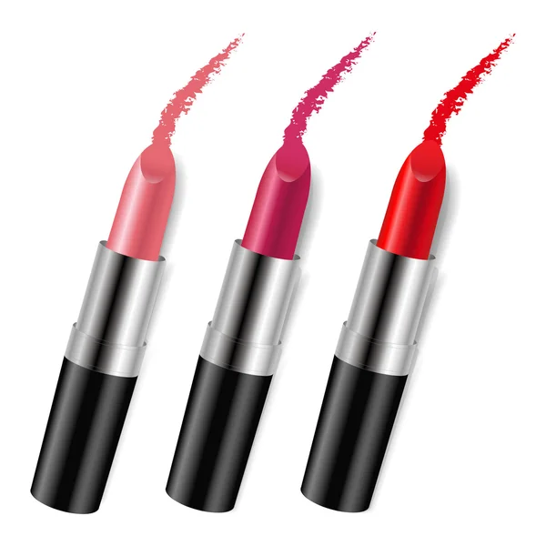 Ensemble de rouge à lèvres coloré — Image vectorielle