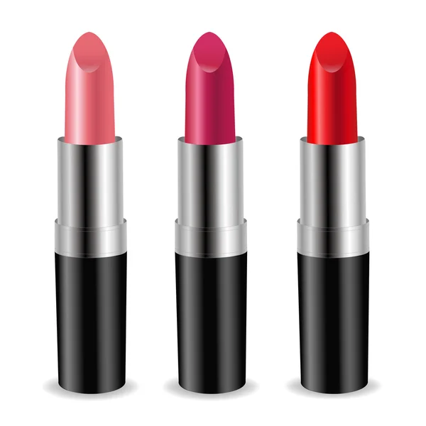 Ensemble de rouge à lèvres couleur — Image vectorielle