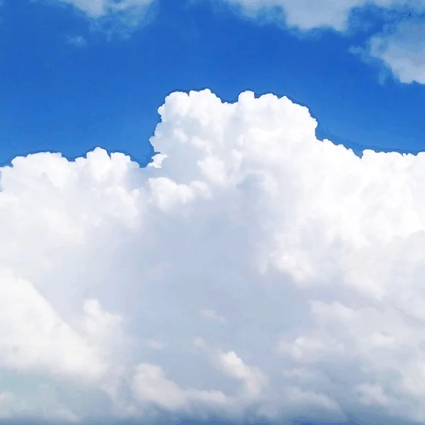 Fundo do céu realista com nuvens — Vetor de Stock