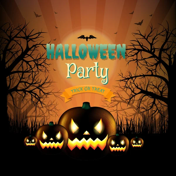Halloween-Party-Karte — Stockvektor