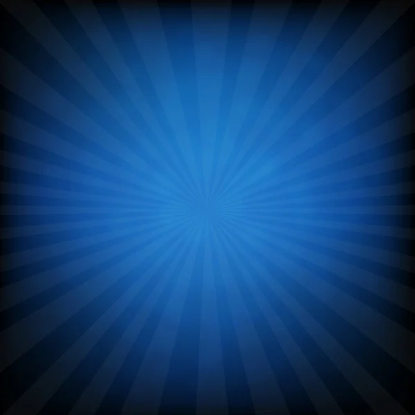 Affiche Rétro Bleu Sunburst — Image vectorielle