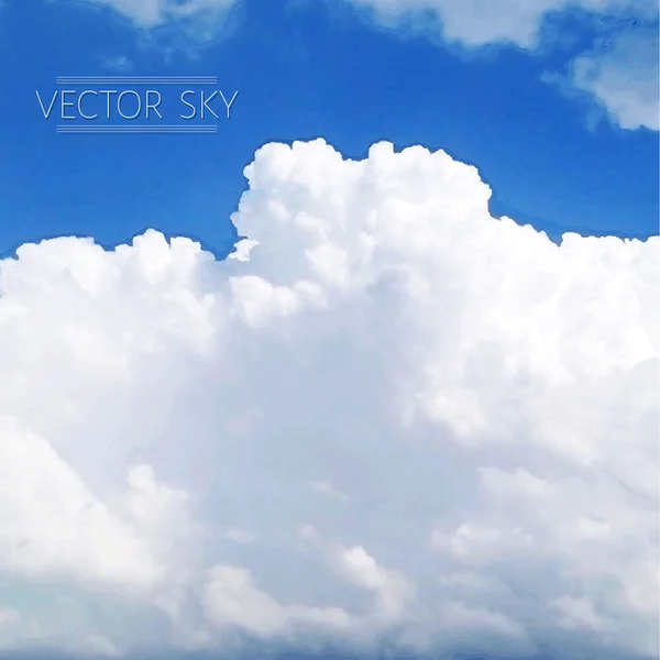Cer realistic fundal cu nori — Vector de stoc