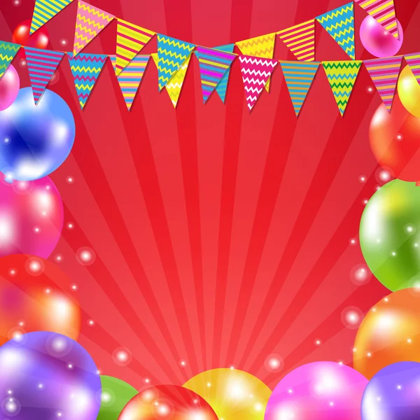 Bannière de ballon de couleur — Image vectorielle