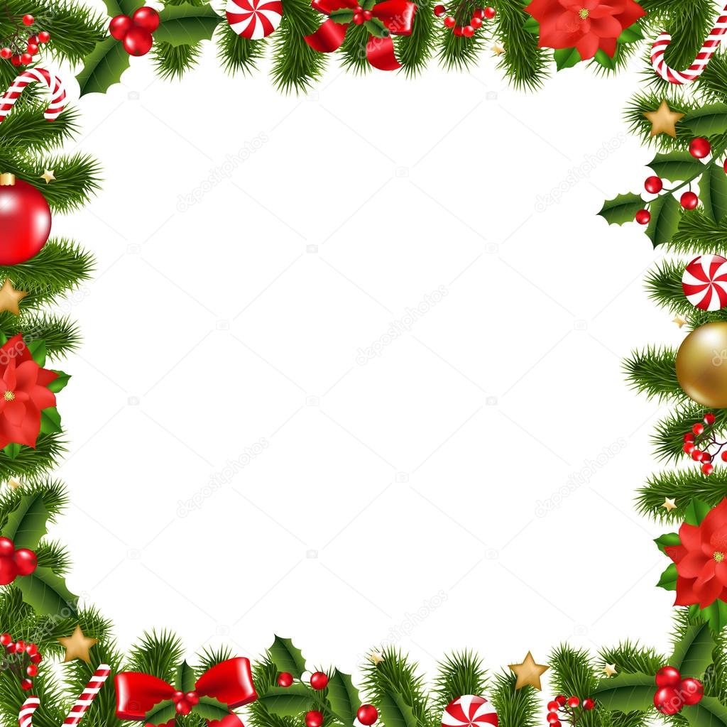 Xmas Frame With Gradient Mesh