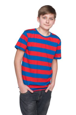 Portrait of a teenager boy clipart