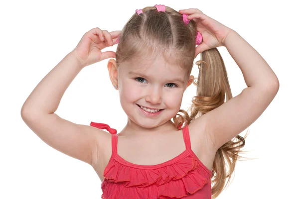 Portrait of an adorable little girl — Stock Photo, Image