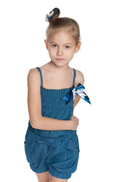 Serious little girl — Stock Photo, Image