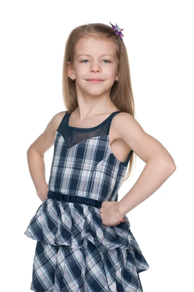 Confident fashion little girl — Stock Photo, Image