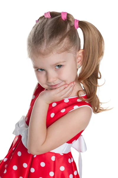 Portrait of a cute little girl — Stock Photo, Image