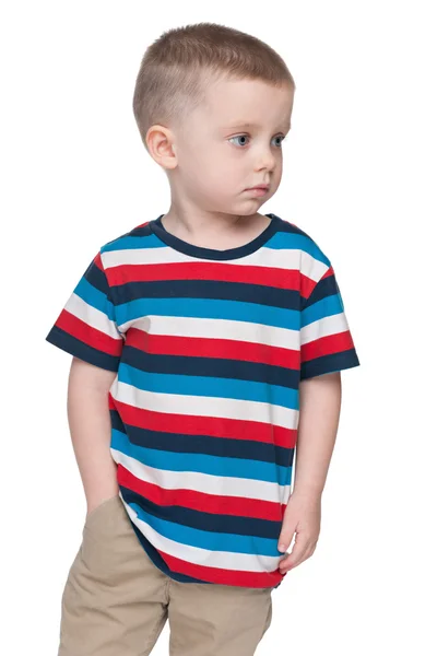 Small boy looks aside — Stock Photo, Image