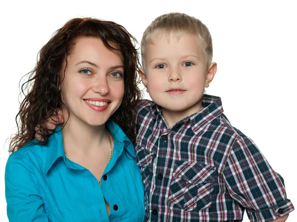 Cute little boy with his mother — Stock Photo, Image