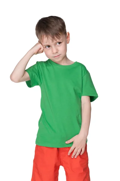 Puzzled young boy — Stock Photo, Image
