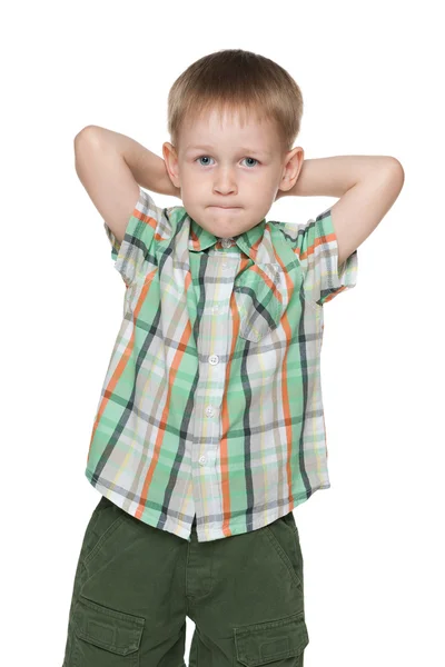 Portret van een schattig jongetje — Stockfoto