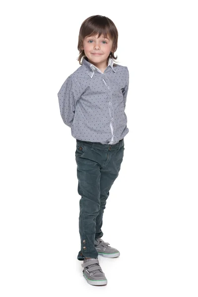 Симпатичный модный мальчик — стоковое фото