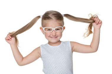 At kuyruklu küçük kız.