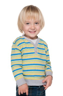 Sevimli küçük çocuk.