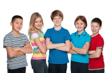 Beyaz karşı mutlu çocuk