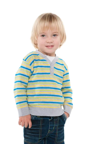 Blond preschool boy — Stock Photo, Image