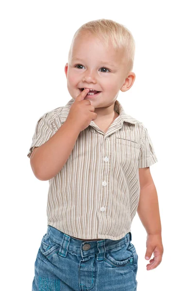 Laughing toddler boy Stock Picture