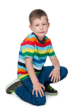 düşünceli küçük çocuk