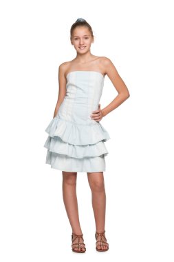 Sarışın genç kız beyaz karşı