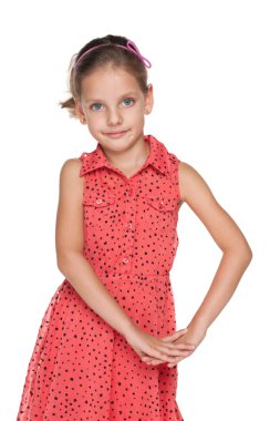 gülümseyen sevimli küçük kız