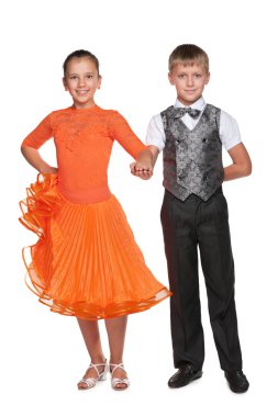 Erkek ve kız dans için hazırız