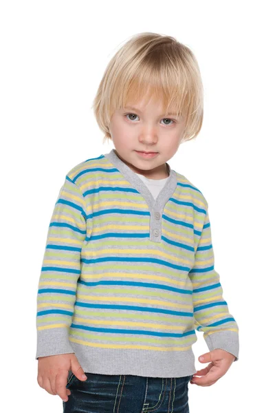 Portrait of a serious little boy — Stock Photo, Image