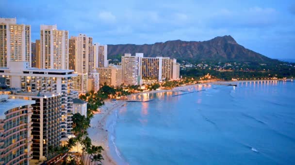 Vista sobre Honolulu cidade — Vídeo de Stock