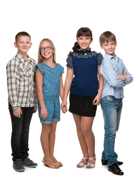 Four happy children — Stock Photo, Image