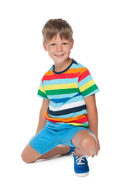 Cheerful fashion little boy — Stock Photo, Image