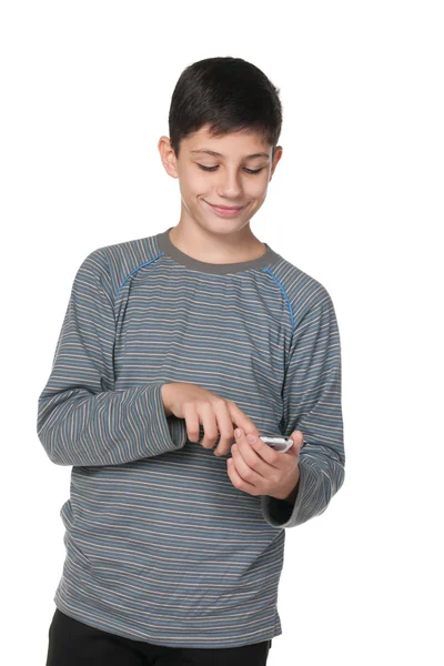 Teenager with a smartphone — Stock Photo, Image