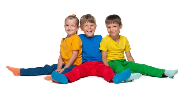 Três crianças alegres Fotografia De Stock